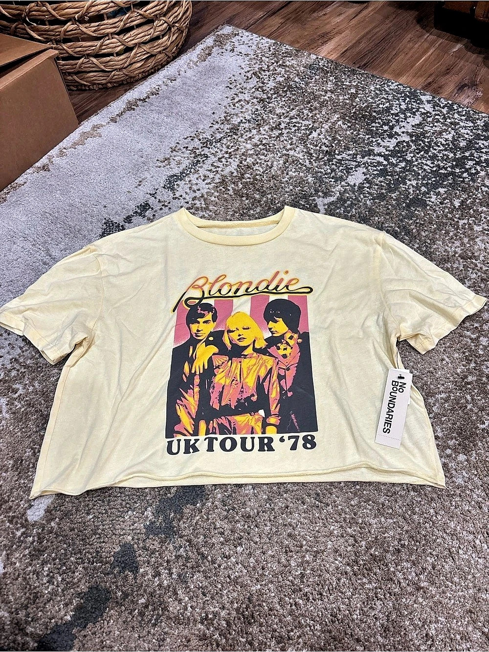 No Boundaries Blondie UK Tour '78 in Yellow & Pink Size Small NWT